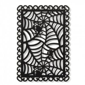 New 19" Rectangular Black Felt Spider Placemat